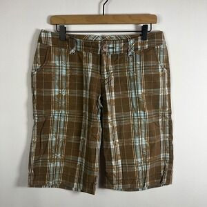 Vtg Y2K SO Shorts Women 11 Plaid Cargo Bermuda Multi Pocket Grunge Skater Indie